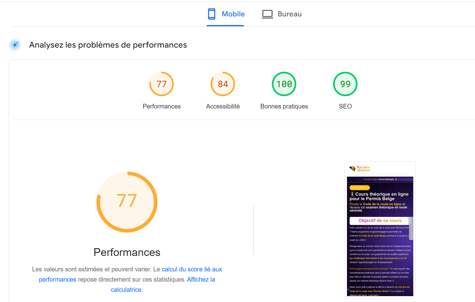 Permiso online en el móvil